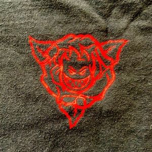 🔥2 lots/$10 Spitfire rose logo blk tshirt, sz. Med